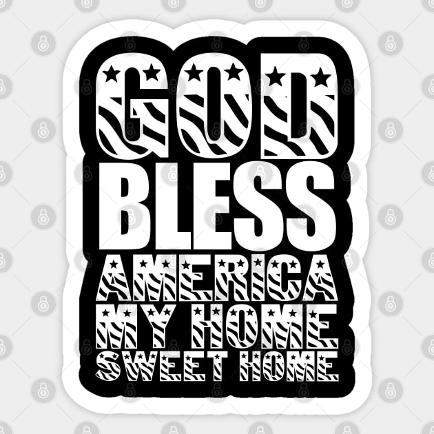 GOD BLESS AMERICA Sticker by Plushism